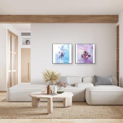 Two Ballerinas Blue Purple Set