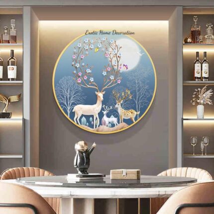 Circular Multicolor Deer