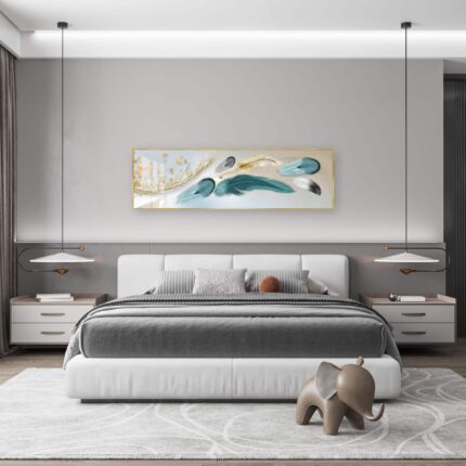 Teal Feathers Design 2